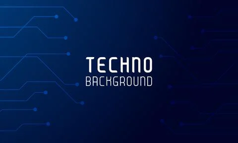 Abstract digital over dark blue background, Illustration vector design techno 库存插图