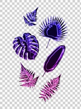 Abstract digital of overlapping multicolored ribbon shapes in purple blue pink Illustrazione stock