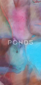 Abstract digital painted fantasy landscape or background Stock Illustration