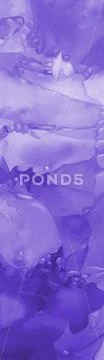 Abstract digital painted purple fantasy landscape Stock Illustration