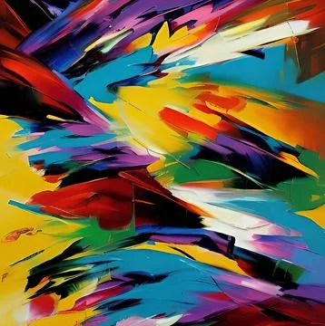 Abstract digital painting wall art print for canvas Stock Illustration
