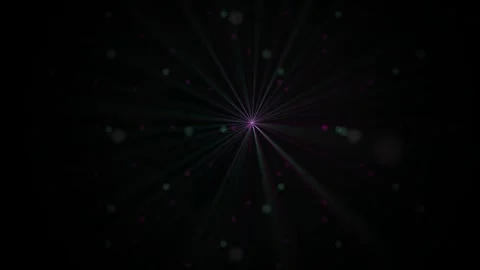 Abstract Digital Particle Explosion with Glowing Light Rays and Floating Du.. Stock Footage 340510278