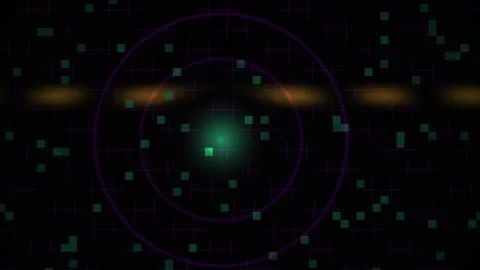 Abstract Digital Particle Field with Glowing Green Core and Dynamic Light F.. Stock Footage 340510332