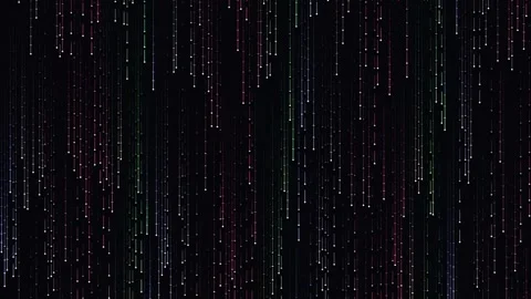 Abstract Digital Particle Flow Background - Futuristic Data Stream Technolo.. Stock Footage 341056294