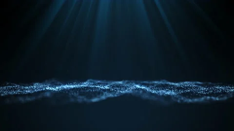 Abstract digital particle wave and light abstract background. Stock Footage 142675253