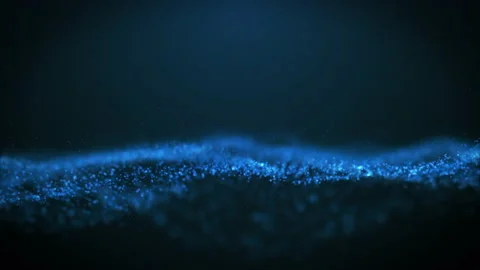 Abstract digital particle wave and light abstract background. Stock Footage 142681333