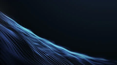 Abstract digital particle wave and light abstract background. Stock Footage 142682092