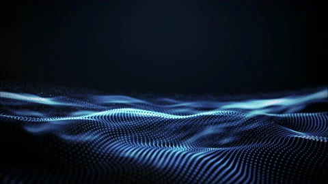 Abstract digital particle wave and light abstract background. Stock Footage
