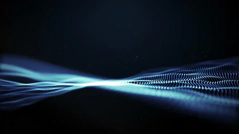 Abstract digital particle wave and light abstract background. Stock Footage 142687731