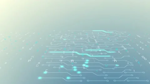 Abstract digital particle wave and light abstract background ,animation cyber or Stock Footage 146646448