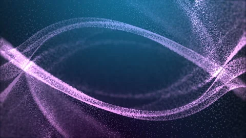 Abstract digital particle wave and light abstract background ,animation cyber or Stock Footage 158052042