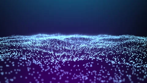 Abstract digital particle wave and light abstract background Stock Footage 158055469