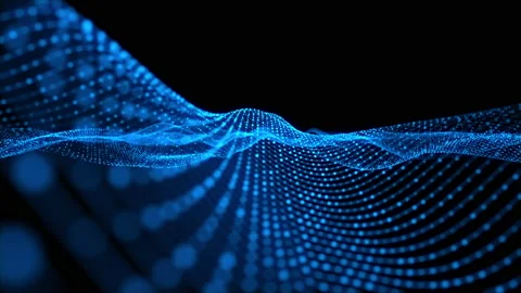 Abstract digital particle wave and lights background Video stock 171532334