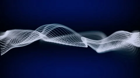 Abstract digital particle wave and lights background ,animation cyber or Stock Footage 238033043