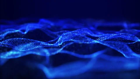 Abstract digital particle wave and light abstract background ,animation cyber or Stock Footage 238766541