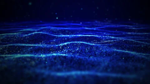 Abstract digital particle wave and light abstract background ,animation cyber or Stock Footage 238778186