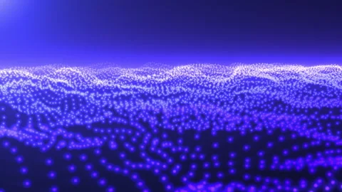 Abstract digital particle wave and light background. Digital shining particles Stock Footage 239109592