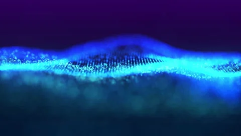 Abstract digital particle wave and light abstract background. Technology digital Stock Footage 240052765