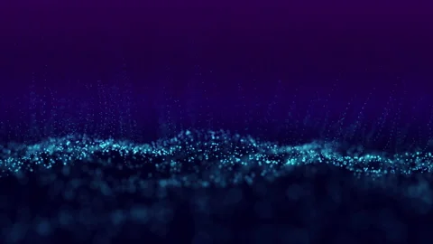 Abstract digital particle wave and light abstract background. Technology digital Stock Footage 240052769