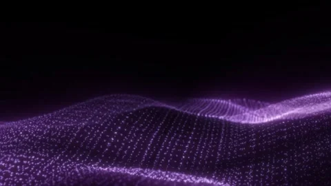 Abstract digital particle wave and lights background, Digital particle Stock Footage 246683848