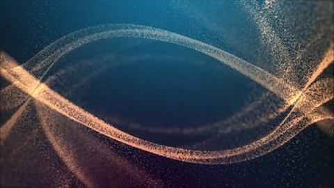 Abstract digital particle wave and light abstract background ,animation cyber or Stock Footage 251895719