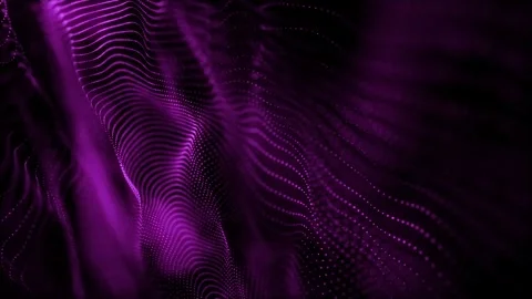 Abstract digital particle wave and light background, cyber or technology digital Video stock 254520887