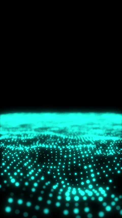 Abstract digital particle wave and light abstract background ,animation cyber or Stock Footage 260598832