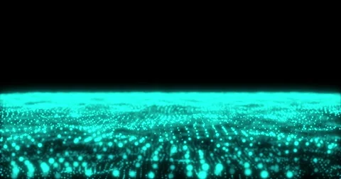 Abstract digital particle wave and light abstract background ,animation cyber or Stock Footage 260598938