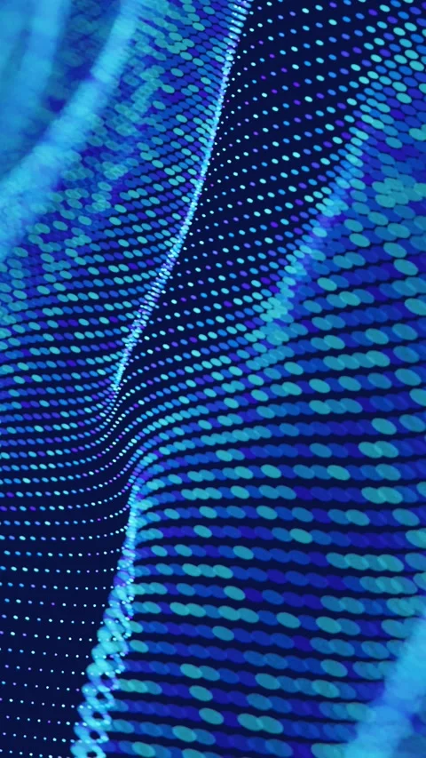 Abstract digital particle wave and lights background Stock Footage 266428603