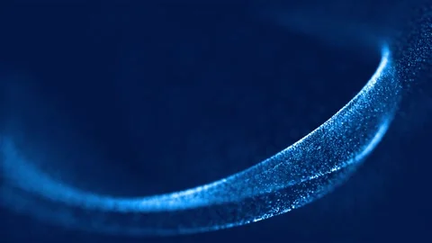 Abstract digital particle wave and light with flowing small particles dance Stock Footage 280226788