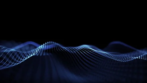Abstract digital particle wave and light abstract background ,animation cyber 스톡 동영상 285115506
