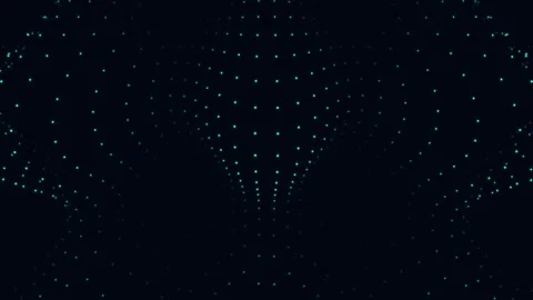 Abstract digital particle wave animation in 4K Stock Footage 344752172