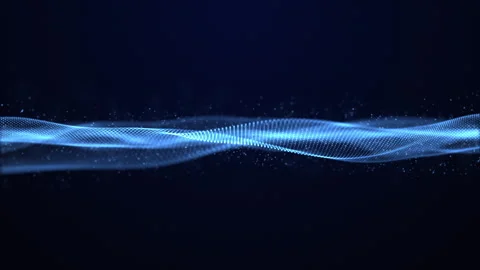 Abstract digital particle wave displaying technology and big data concept. Stock Footage 303295327