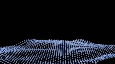 Abstract digital particle wave Stock Footage 149098915