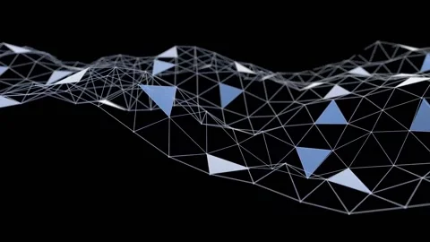 Abstract digital particle wave Stock Footage 149098918