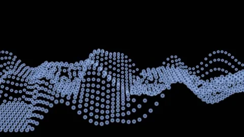 Abstract digital particle wave Stock Footage 149098945