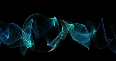 Abstract Digital Particle Wave Stock-Footage 337711344