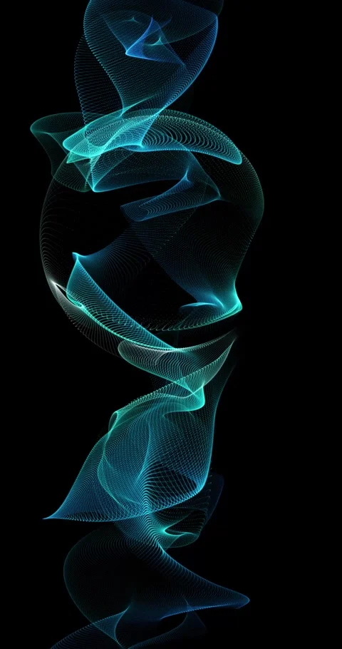 Abstract Digital Particle Wave Stock-Footage 337711368