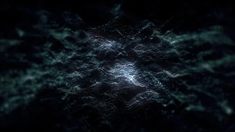 Abstract Digital Particle Wave Loop - Blue Network Background Stock Footage 340987613