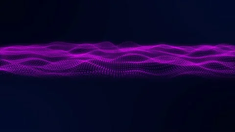 Abstract digital particle wave technology background Video stock 214138230