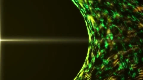 Abstract digital particle waves with light. Particle waves background, data f Stock Footage 318226822