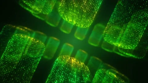 Abstract digital particles cyl Stock Footage 123443938