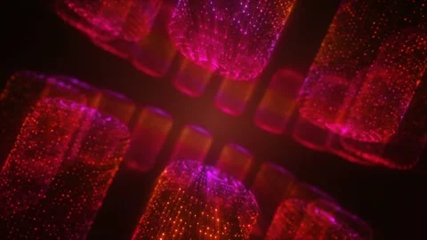 Abstract digital particles cyl Stock Footage 123443959
