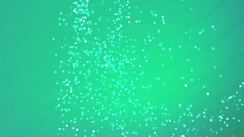 Abstract digital particles floating in a vibrant aqua green background Stock Footage 315960592