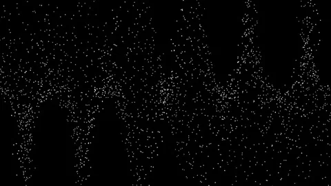 Abstract digital particles flowing on black. Stockbeeldmateriaal 331899076
