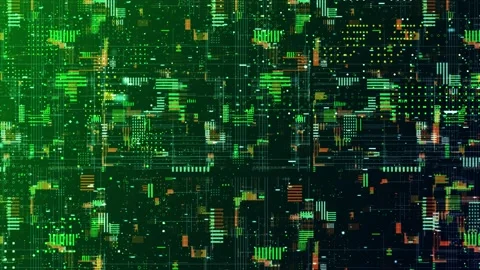 Abstract digital particles flow,Technology digital connection background. (lo Stock Footage 151870762