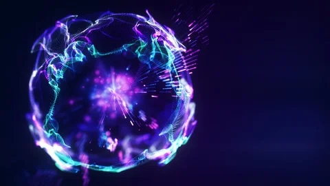 Abstract digital particles Stock Footage 121049358