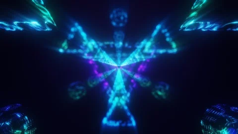 Abstract digital particles Stock-Footage 123437978