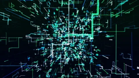 Abstract digital particles Stock-Footage 133517128