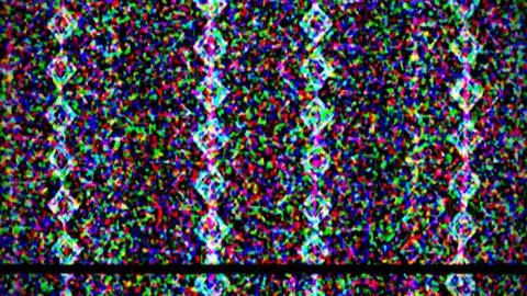 Abstract digital particles forming a human head silhouette. Vibrant neon pixel Stock Illustration